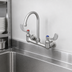 Thumbnail image #3 for T&S Brass Wall-Mount Double Pantry Faucet with 8-Inch Adjustable Centers and 5-3/4-Inch Gooseneck Spout