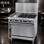 Thumbnail image #3 for Jade Range (Middleby) Titan JTRH-24IP-1HT-36 36-Inch Commercial Gas Range with 24-Inch Plancha, 12-Inch Hot Top, Standard Oven
