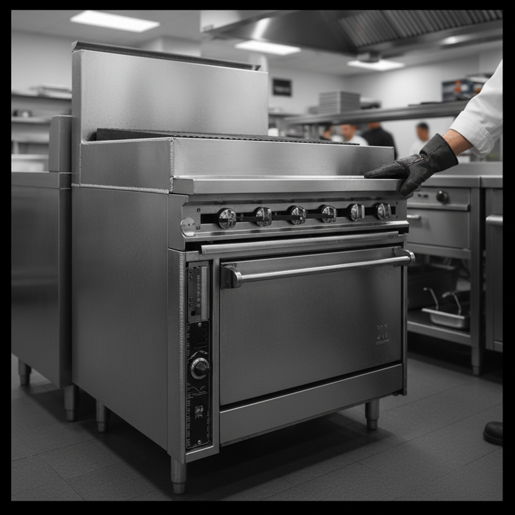 Product image #2 for Jade Range Titan JTRH-36B 36-Inch Heavy Duty Gas Charbroiler Range with Cabinet Base