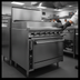 Thumbnail image #2 for Jade Range Titan JTRH-36B 36-Inch Heavy Duty Gas Charbroiler Range with Cabinet Base
