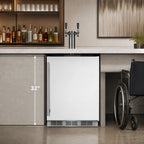 Thumbnail image #4 for Summit Commercial Summit Appliance SBC58WHBIADA ADA-Height Dual Tap Beer Dispenser, White, Holds 2 Sixth-Barrel Kegs