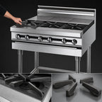 Thumbnail image #3 for Jade Range (Middleby) Titan JMRH-3ST 36-Inch Modular Heavy-Duty Gas Range, 3 Open Burners and 3 Rear Hot Tops, Stainless Steel
