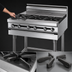 Thumbnail image #3 for Titan JMRH-3ST 36 Inch Modular Heavy Duty Gas Range with Open Burners and Hot Tops
