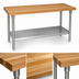 Thumbnail image #3 for John Boos SNS11-X Wood Top Work Table, 96 x 30 Inches, Stainless Steel Legs, Adjustable Undershelf