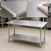 Thumbnail image #3 for BlendPort® Budget Series 72-Inch x 30-Inch 430 Stainless Steel Work Table with Adjustable Undershelf