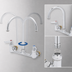 Thumbnail image #3 for T&S Brass Low-Lead Commercial Wall-Mount Faucet with 5-3/4-Inch Swivel Gooseneck and 8-Inch Adjustable Centers