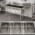 Thumbnail image #3 for John Boos E-Series Freestanding 3-Compartment Stainless Steel Sink with Right Drainboard