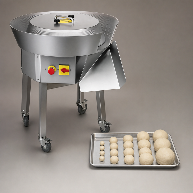 Product image #4 for BakeryXpress Dough Ball Rounder, 2.5-42.3 oz Portions, 115V, Floor Model with Legs and Casters