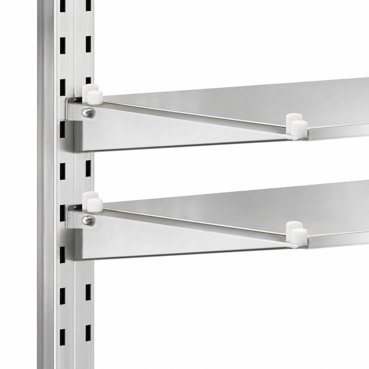 Product image #3 for Eagle Group Double Knob 21-Inch Aluminum Shelf Bracket for Cantilevered Shelving Systems
