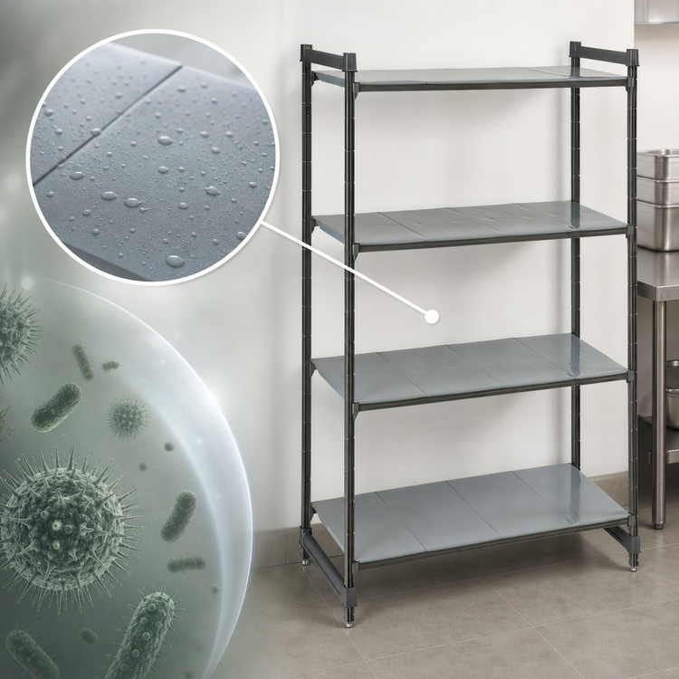Product image #3 for Cambro Camshelving Basics Plus 4-Tier Solid Stationary Starter Unit, 21 x 30 x 84 Inches