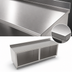 Thumbnail image #3 for Open Front Cabinet Base Work Table, 132 x 36 Inch, 16-Gauge 300-Series Stainless Steel Top, 5-Inch Backsplash