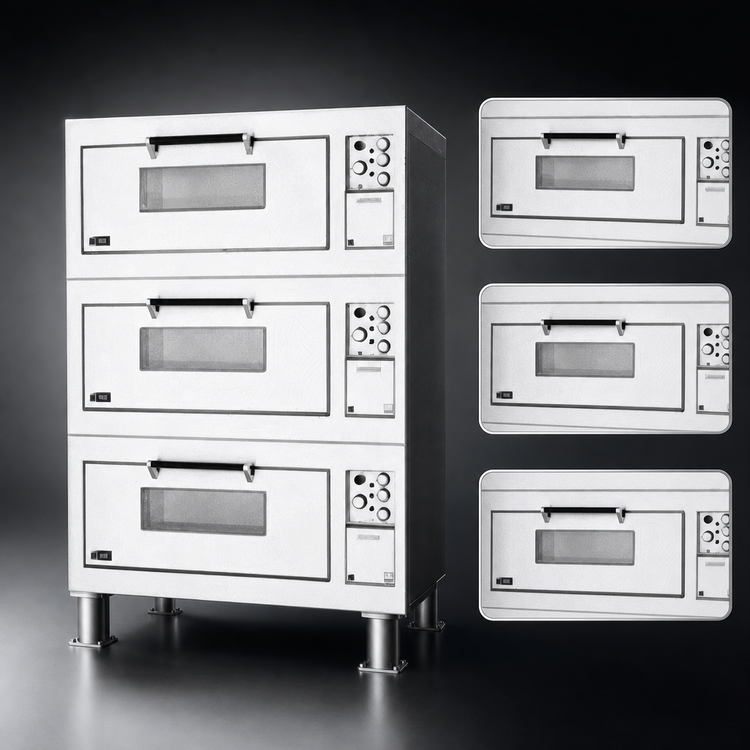 Product image #3 for Lang Marine Triple-Deck Electric Bake Oven with 6-Inch Bolt-Down Legs