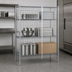 Thumbnail image #3 for Metro Super Erecta SEC33C Stationary Chrome-Plated Wire Security Cage Shelving Unit, 38-1/2"W x 21-1/2"D x 66-13/16"H, No Shelves