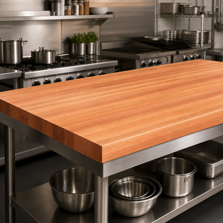 Product image #3 for Boos Block American Cherry Edge Grain Kitchen Countertop, 96 x 36 x 3 Inches, Varnique Finish
