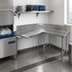 Thumbnail image #3 for Advance Tabco Korner Clean Right-Hand L-Shaped Dish Table, 119-Inch, 14-Gauge 304 Stainless Steel