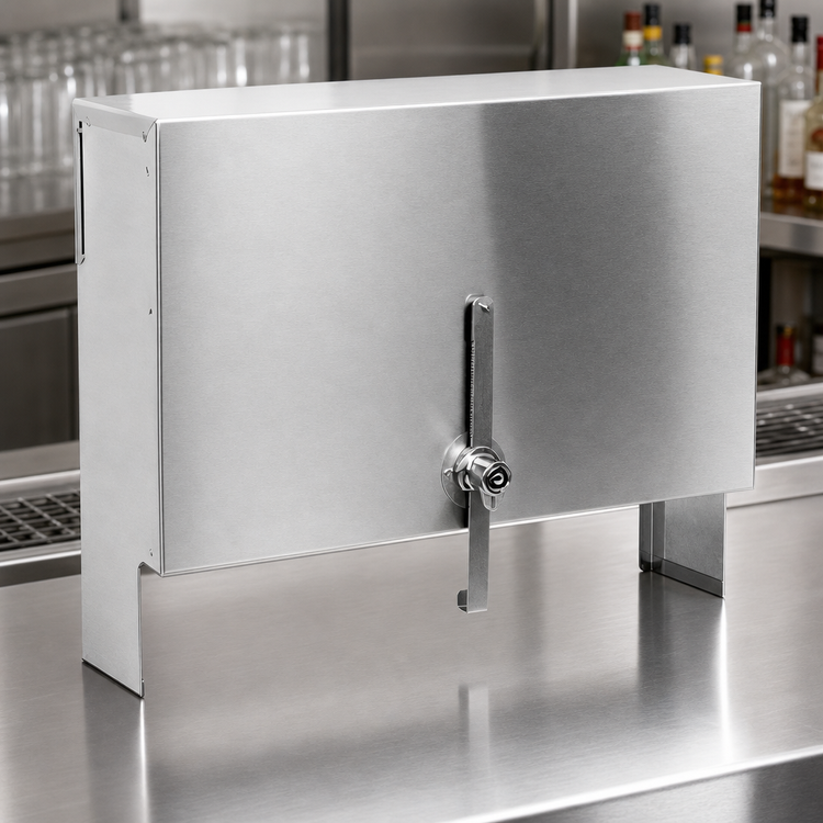 Product image #3 for CHOICE 23-Inch Single Speed Rail Locking Cover, Stainless Steel