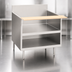 Thumbnail image #3 for La Rosa 120 x 30 Inch Open Cabinet Base Equipment Stand with 9-1/2 Inch Cutting Board, 304 Stainless Steel