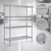 Thumbnail image #3 for EAGLEbrite 4-Tier Stationary Starter Wire Shelving Unit, 72W x 24D x 63H, Zinc Finish