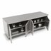 Thumbnail image #3 for John Boos 96-Inch x 36-Inch Enclosed Stainless Steel Work Table with Cabinet Base and Hinged Doors