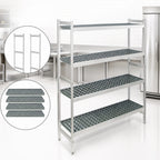 Thumbnail image #3 for Fermod Fermostock 4R31B71 4-Tier Stationary Polymer Shelving Starter Unit, Gray, Perforated, Removable Polymer Inserts, 31" W x 18" D x 71" H