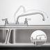 Thumbnail image #3 for Fisher Stainless Steel Deck-Mount Faucet with 14-Inch Swing Spout, 8-Inch Centers