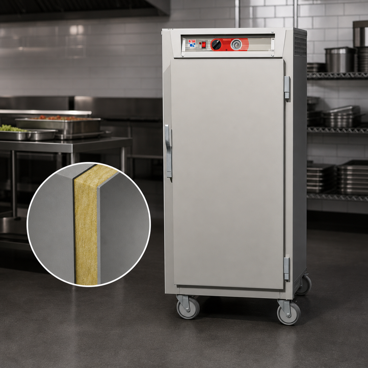 Product image #3 for Metro C5 6 Series 3/4 Height Mobile Heated Holding Cabinet with Solid Door, Lip-Load Slides, 27 Full-Size Pan Capacity, 120V