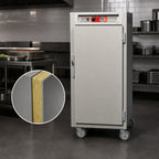 Thumbnail image #3 for Metro C5 C567L-SFS-L Mobile Heated Holding Cabinet, 3/4 Height, Solid Door, 27 Full-Size Pan Capacity, Stainless Steel, 120V