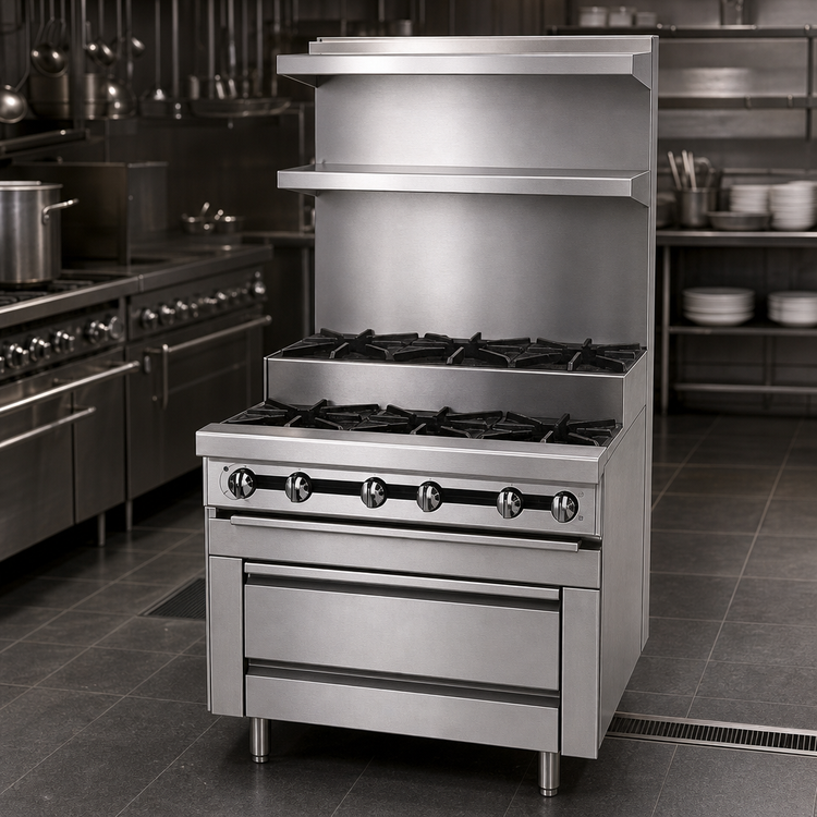 Product image #3 for Titan JMRHE-5-5 Heavy Duty 60" Modular Gas Range with Open Burners