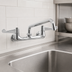 Thumbnail image #3 for equip 8-Inch Wall-Mount Mixing Faucet with Swing Nozzle and Wrist Handles
