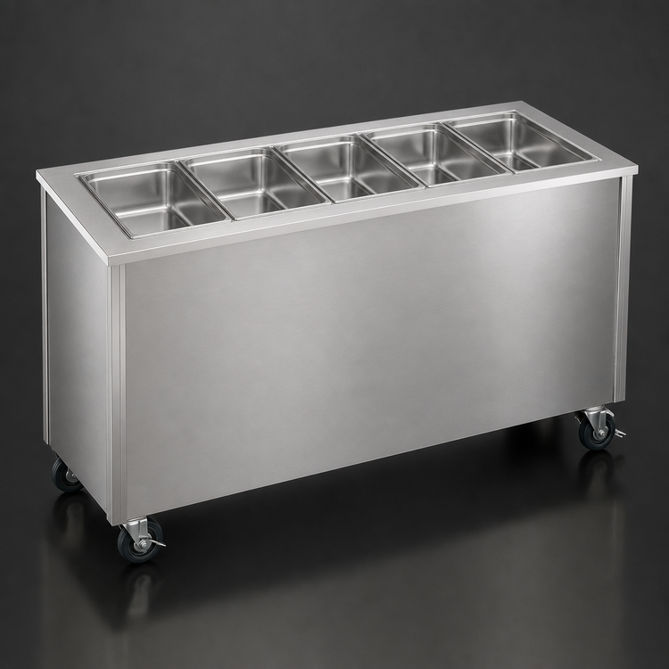Product image #3 for Vollrath 4-Series Signature Server Bain Marie Hot Food Station, 5-Pan, 74 Inch W x 28 Inch D x 27 Inch H