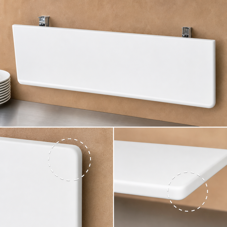 Product image #3 for Eagle Group Wall-Mounted Poly Drop Shelf, 30 x 10 Inches