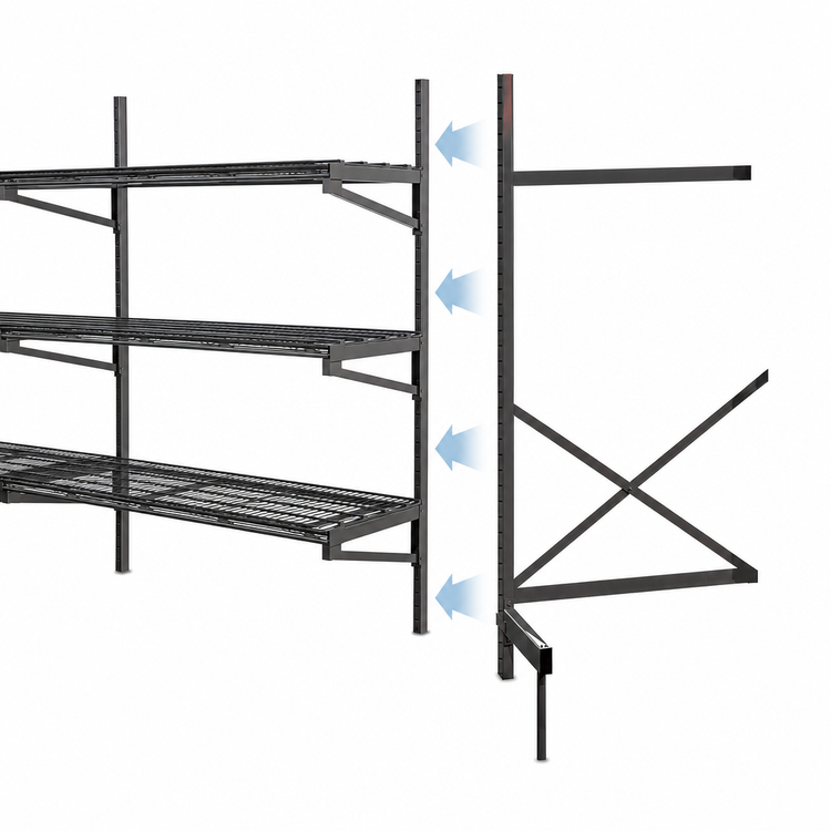 Product image #3 for Metro SmartLever Cantilevered Shelving Add-On Kit for 48 x 18 Inch Shelves