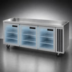Thumbnail image #3 for Delfield 186114BUCMP Three-Section Refrigerated Work Table, 114-Inch, 3-Door, Stainless Steel, Self-Contained