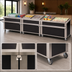 Thumbnail image #3 for DineXpress DXP5CU 74-Inch Mobile Beverage Counter with Drain Trough