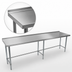 Thumbnail image #3 for BK Resources 84 Inch x 18 Inch Open Base Riser Top Stainless Steel Work Table