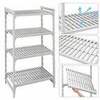Thumbnail image #4 for Cambro Camshelving® Premium CPU183072V4480 4-Shelf Vented Polypropylene Stationary Starter Shelving Unit, 18 x 30 x 72 Inches