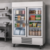 Thumbnail image #3 for Beverage-Air Horizon Series Two-Section Reach-In Glass Door Freezer, 44 Cu. Ft., Bottom-Mount Self-Contained Refrigeration