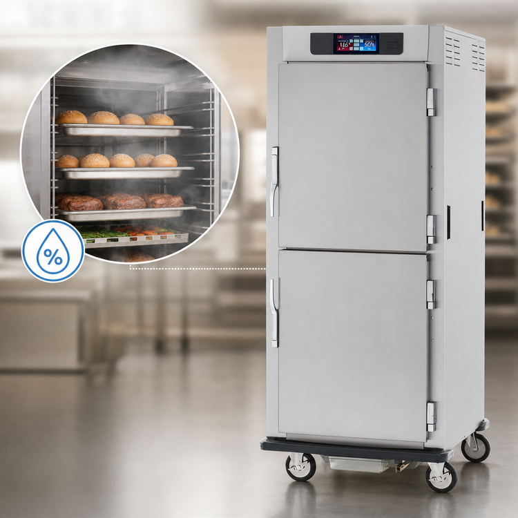 Product image #3 for Metro C5 9 Series Full-Height Mobile Controlled Humidity Heated Holding and Proofing Cabinet with Solid Dutch Doors and Universal Wire Slides