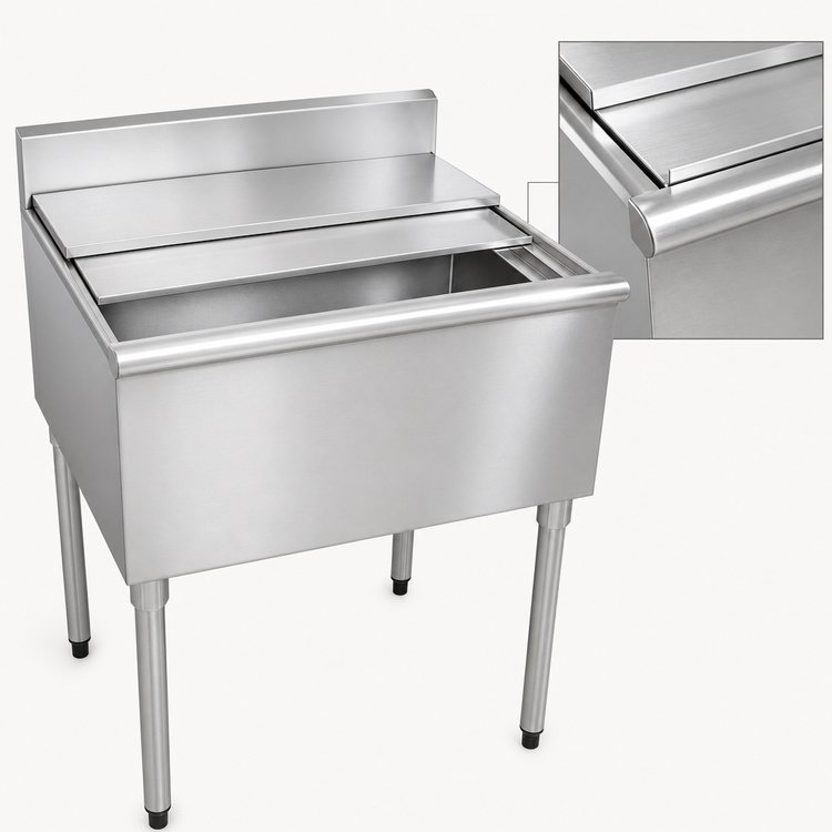 Product image #3 for Eagle Group 1800 Series B36IC-18 Underbar Ice Chest Unit, 36-Inch W x 20-Inch D, 8-Inch Deep, 59 lb Capacity