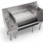 Thumbnail image #4 for Krowne Royal Series KR24-W60B-10 60-Inch Underbar Ice Bin/Cocktail Station with Blender Sink, Recessed Drainboard & 10-Circuit Cold Plate