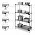 Thumbnail image #3 for Quantum 4-Shelf Solid Stainless Steel Stationary Shelving Starter Kit, 24 x 18 x 54 Inches