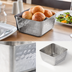 Thumbnail image #3 for American Metalcraft 30 oz Square Stainless Steel Hammered Finish Serving Bowl