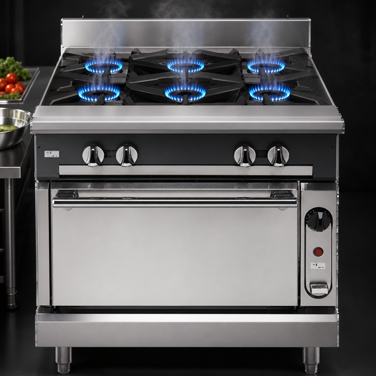 Product image #3 for Vulcan V Series Heavy Duty 36-Inch Gas Range with 6 Open Burners and Convection Oven