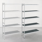Thumbnail image #3 for Fermod Fermostock 5R35C83-E 5-Tier Perforated Polymer Shelving Add-On Unit, 35"W x 22"D x 83"H