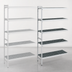 Thumbnail image #3 for Fermostock 5-Tier Perforated Polymer Shelving Add-On Unit, 35 Inches Wide x 22 Inches Deep x 83 Inches High