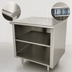 Thumbnail image #3 for Advance Tabco Special Value Economy Flat Top Open Front Base Work Table with Mid-Shelf, 36 x 30 Inches, 16 Gauge 304 Stainless Steel Top