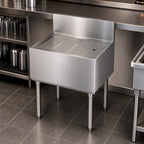 Thumbnail image #3 for Krowne Royal Series KR19-GS24 24-Inch Freestanding Stainless Steel Underbar Drainboard with 6-Inch Splash and Open Base