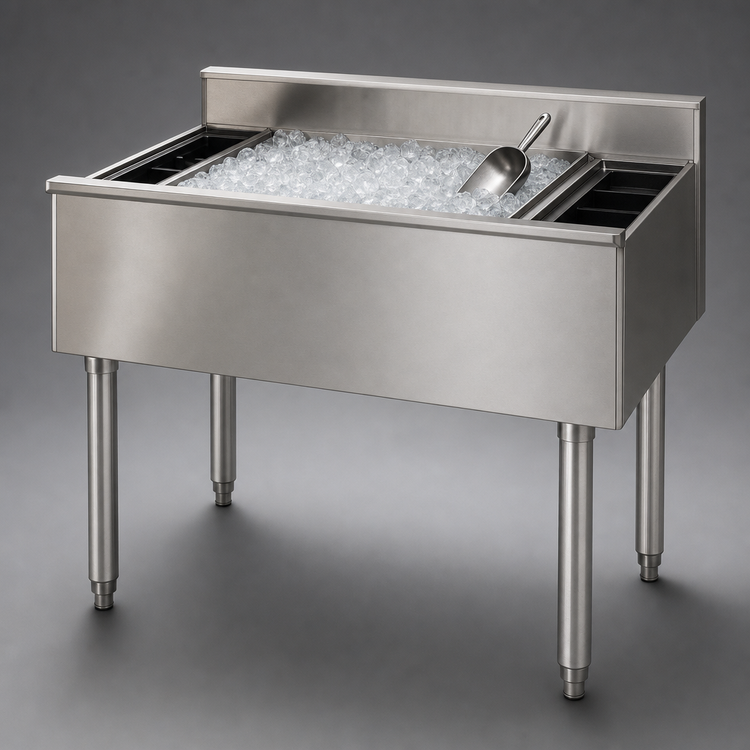Product image #3 for Eagle Group 1800 Series Modular Underbar Cocktail Unit Bar Ice Bin, 36 Inch x 20 Inch x 33-1/2 Inch, 63 lb Capacity