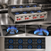 Thumbnail image #3 for Wolf Achiever 48-Inch Gas Countertop Hotplate with 4 Open Burners, 4 Step-Up Burners, 240,000 BTU