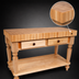 Thumbnail image #4 for John Boos Cucina Rustica 48 Inch x 24 Inch End Grain Maple Butcher Block Work Table with Lower Shelf and 2 Drawers